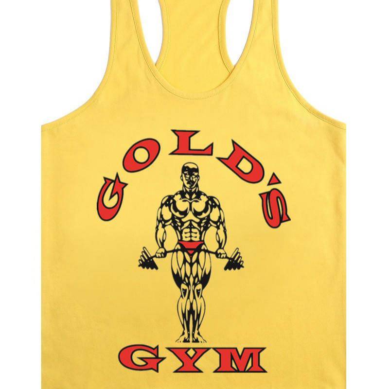 Ärmelloses Tanktop für Herren von Europe Golds, Weste für Bodybuilding und Fitness XXL gelb von Joom DACH