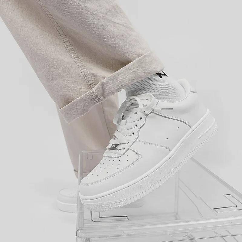 AF1 Classic Air Force Weiß Atmungsaktive Freizeit-Sneaker für Damen und Herren 43 weiß von Joom DACH