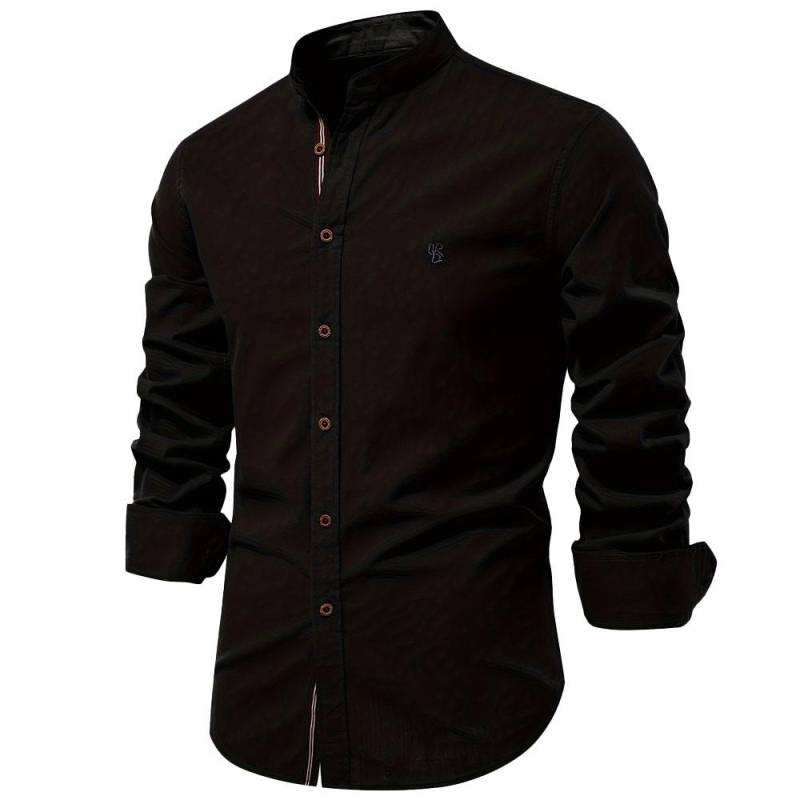 AIOPESON 100% Baumwolle Social Shirt Herren Einfarbig Langarm Hochwertiges Markenhemd für Männer Frühlingsständer Lässige Herrenhemden EUR L 80-90kg schwarz AIOPESON 100% Baumwolle Social Shirt Herren Einfarbig Langarm Hochwertiges Markenhemd für Männer Frühlingsständer Lässige Herrenhemden EUR L 80-90kg schwarz von Joom DACH