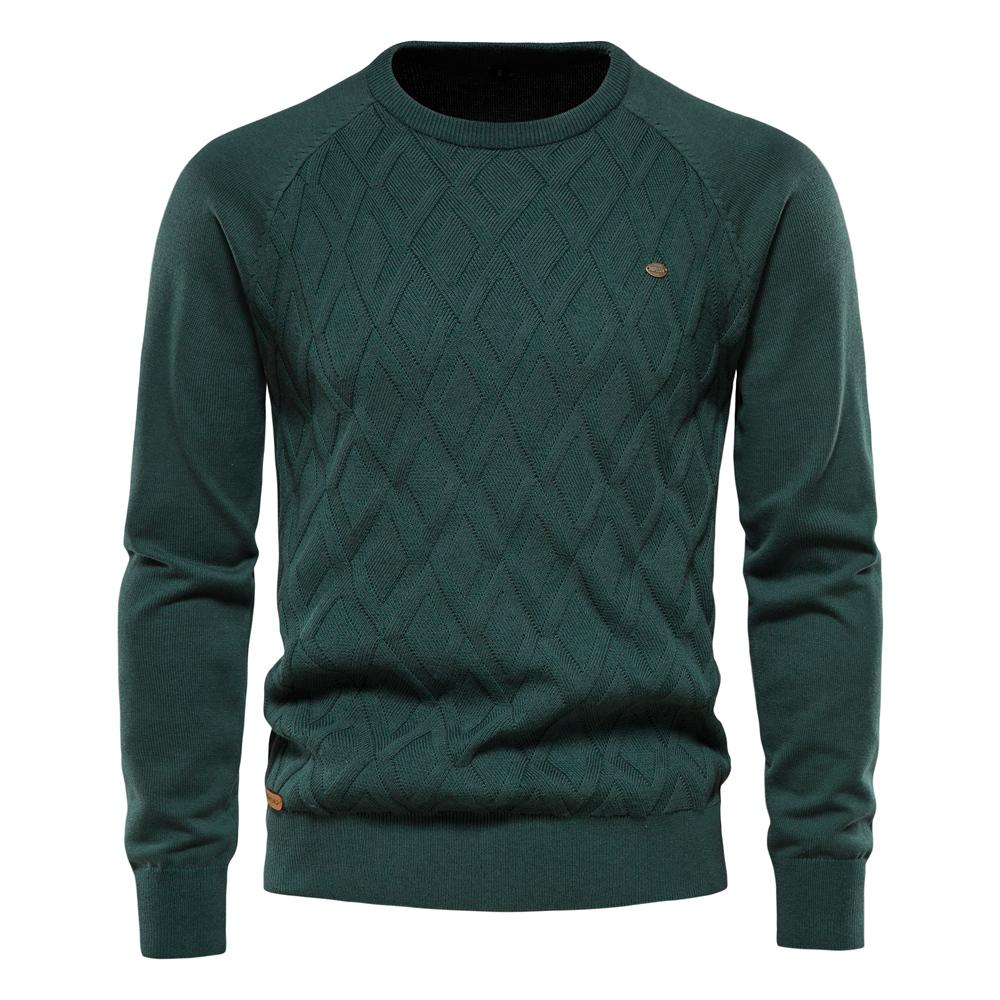 AIOPESON Argyle männer Grundlegende Pullover Einfarbig Oansatz Gestrickte Männliche Pullover Winter Mode Neue Strickwaren für Männer XL 78-85 kg von Joom DACH