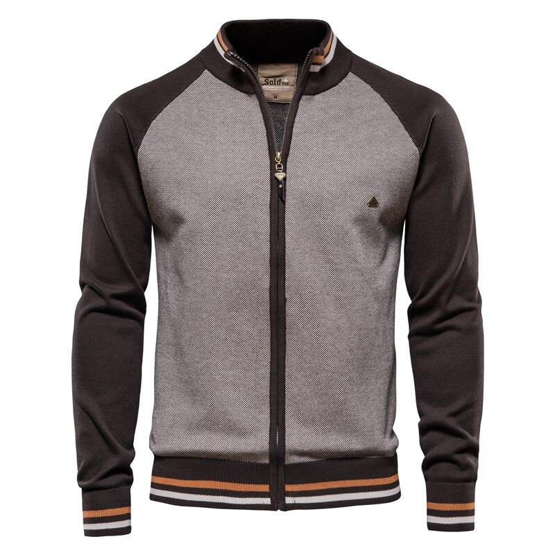 AIOPESON Baumwolle Zipper Strickjacke Männer Casual Hohe Qualität Pullover Männer Winter Mode Marke Strickjacken für Männer L 65-75 kg von Joom DACH