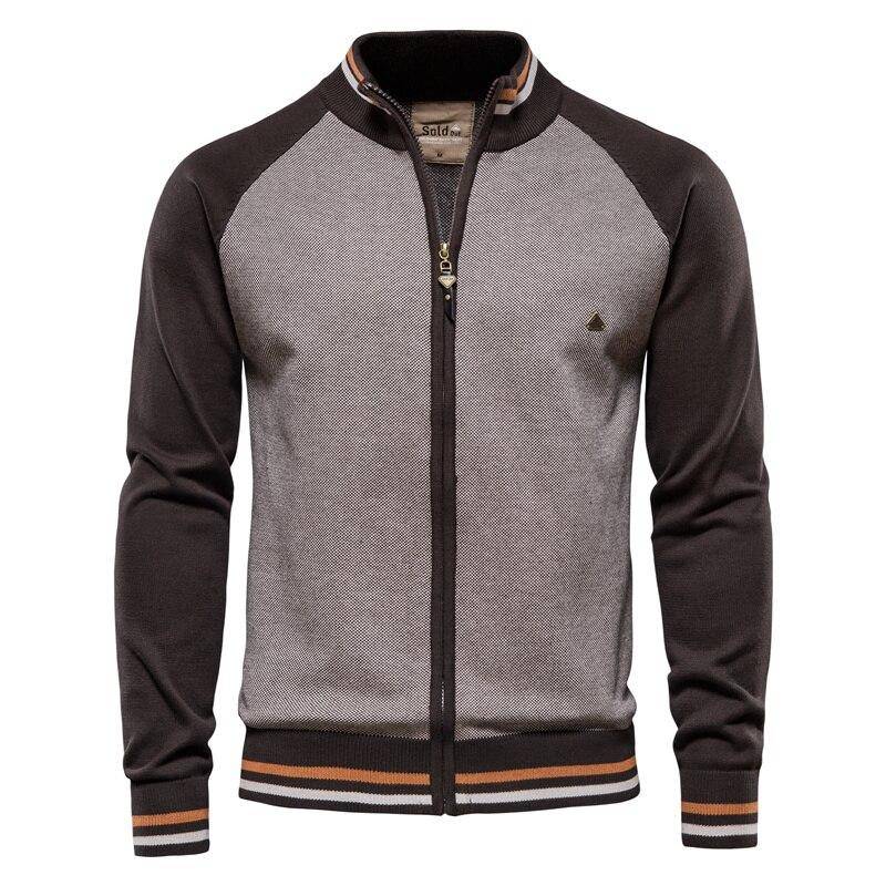 AIOPESON Baumwolle Zipper Strickjacke Männer Casual Hohe Qualität Pullover Männer Winter Mode Marke Strickjacken für Männer L 65-75 kg von Joom DACH