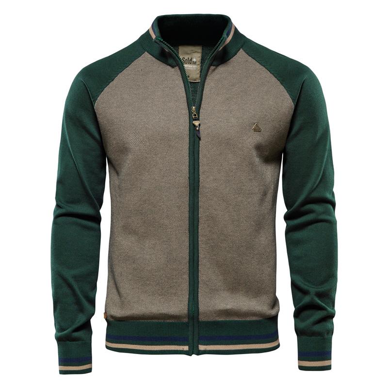 AIOPESON Baumwolle Zipper Strickjacke Männer Casual Hohe Qualität Pullover Männer Winter Mode Marke Strickjacken für Männer XXXL 90-98 kg von Joom DACH