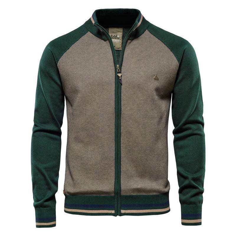 AIOPESON Baumwolle Zipper Strickjacke Männer Casual Hohe Qualität Pullover Männer Winter Mode Marke Strickjacken für Männer XXXL 90-98 kg von Joom DACH