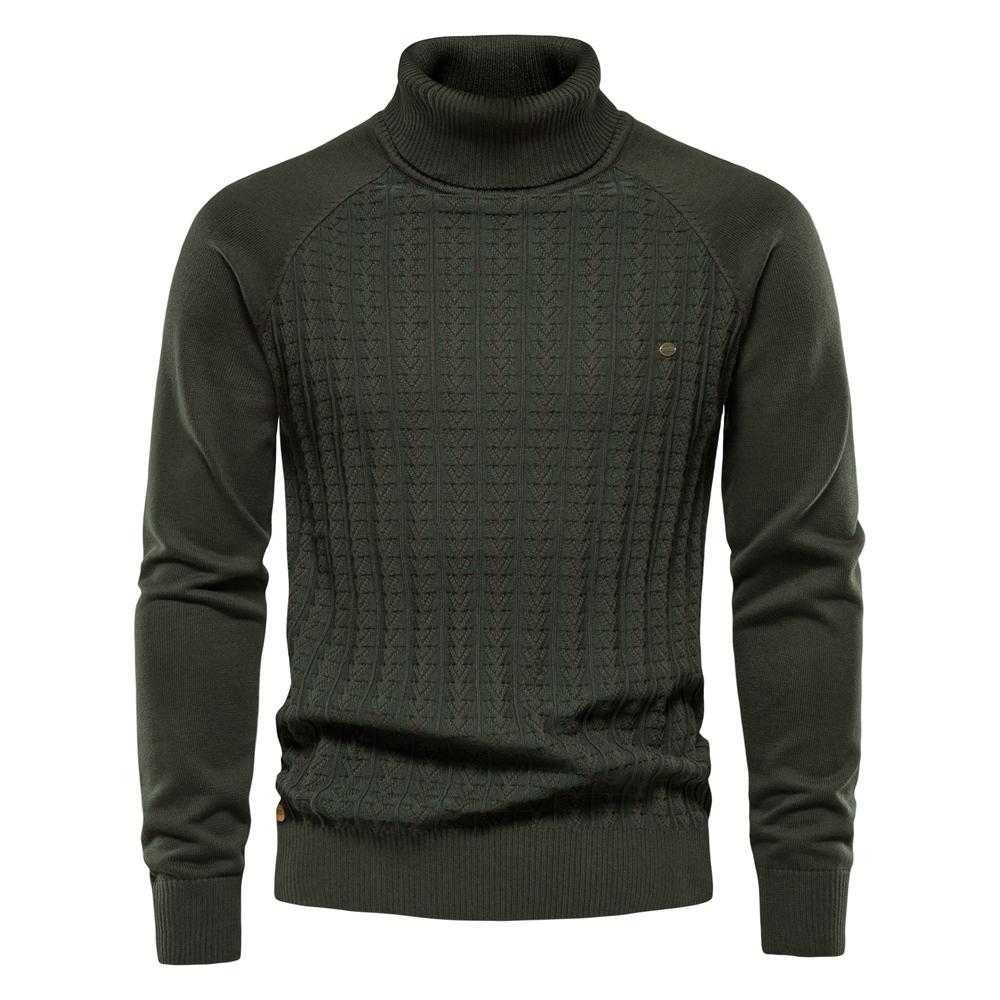 AIOPESON Einfarbig Gestrickte Rollkragen Männlich Pullover Baumwolle Hohe Qualität Warme herren Pullover Winter Casual Pullover Neue 2022 XXL 85-92 kg grün von Joom DACH