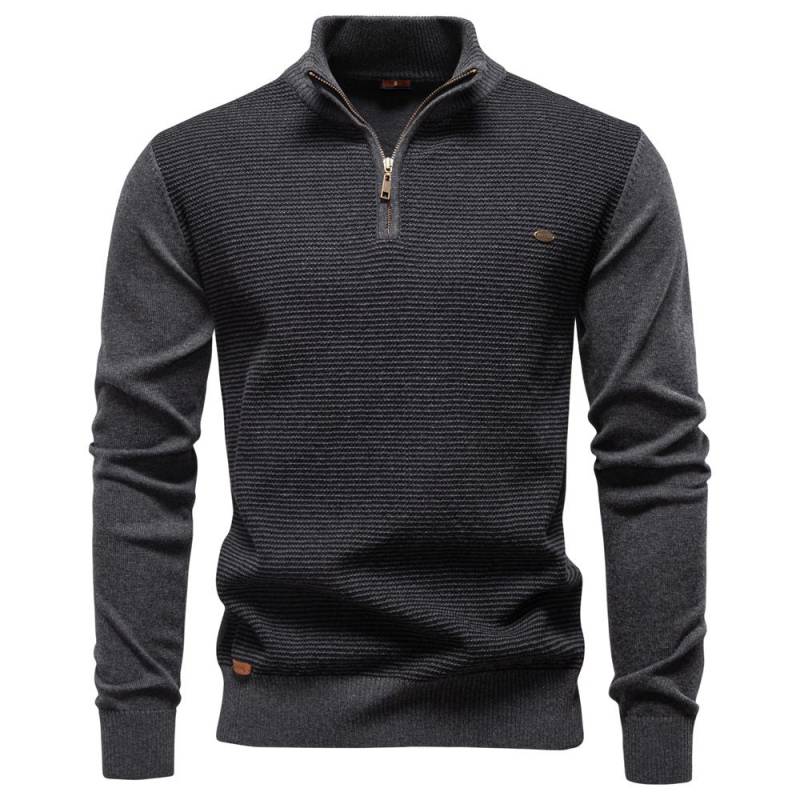 AIOPESON Herren Streifenpullover Einfarbig Strickpullover Warm Luxuriöse Baumwolle Herbst Winter Lässig Rollkragen Herrenpullover EUR L 75-85kg von Joom DACH