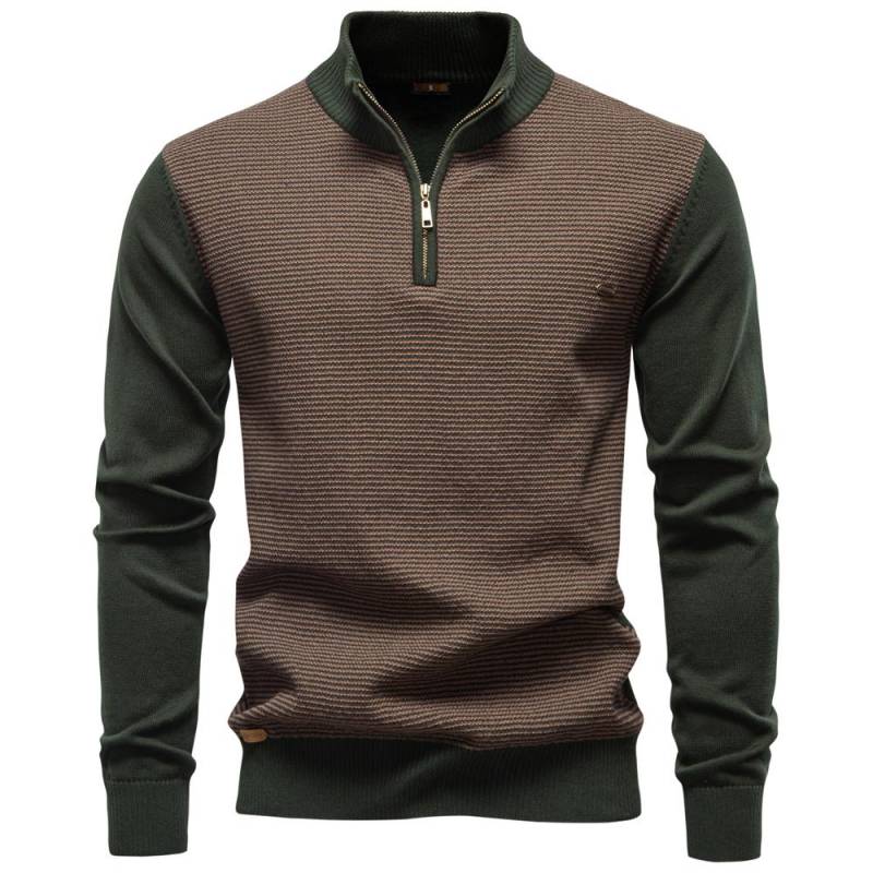 AIOPESON Herren Streifenpullover Einfarbig Strickpullover Warm Luxuriöse Baumwolle Herbst Winter Lässig Rollkragen Herrenpullover EUR L 75-85kg von Joom DACH