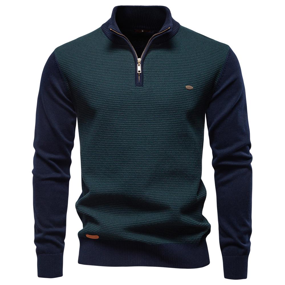 AIOPESON Herren Streifenpullover Einfarbig Strickpullover Warm Luxuriöse Baumwolle Herbst Winter Lässig Rollkragen Herrenpullover EUR XXL 95-105kg von Joom DACH