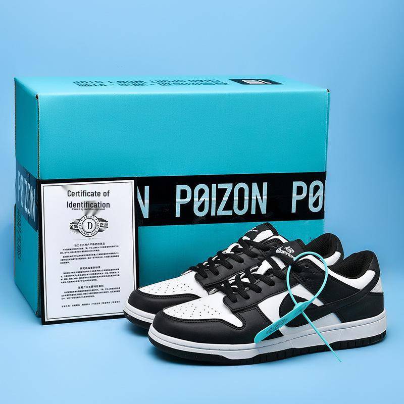 AJ1 Low-Top Dunk Schwarz & Weiß Panda Sneaker für Herren und Damen 37 von Joom DACH