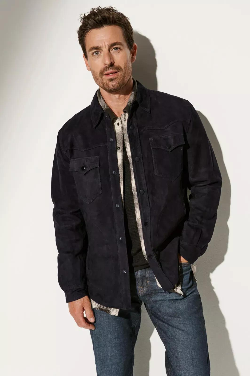 AL KHALID Real New Herren-Hemd aus schwarzem Wildleder, weiches Slim Fit-Hemd im Lammfell-Stil 2XL schwarz AL KHALID Real New Herren-Hemd aus schwarzem Wildleder, weiches Slim Fit-Hemd im Lammfell-Stil 2XL schwarz von Joom DACH