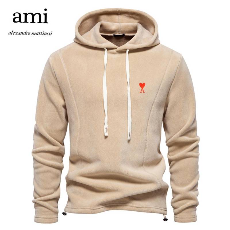 AMI Besticktes Herbst- und Winter-Neues Herren Langarm Kapuzensweatshirt Trend Vielseitig Fleece Warmes Sweatshirt S von Joom DACH