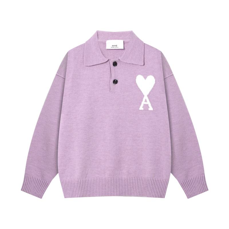AMI Frühling und Herbst Neu Liebe Jacquard Wolle Ami De Coeur Polokragen Kapuzenpullover M AMI Frühling und Herbst Neu Liebe Jacquard Wolle Ami De Coeur Polokragen Kapuzenpullover M von Joom DACH