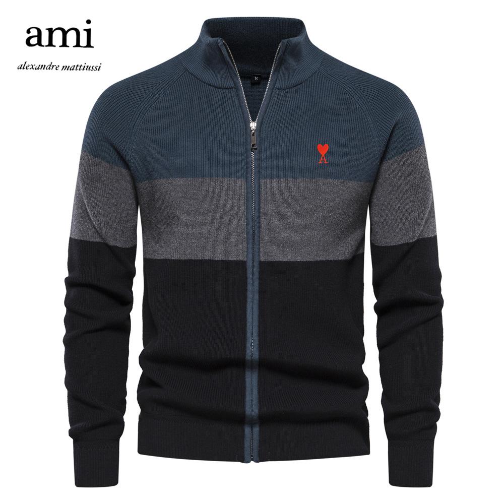 AMI Herbst und Winter Stickerei Neuer Herren Strickpullover Jacke Pullover Strickjacke Hochwertige Trendjacke XXL von Joom DACH