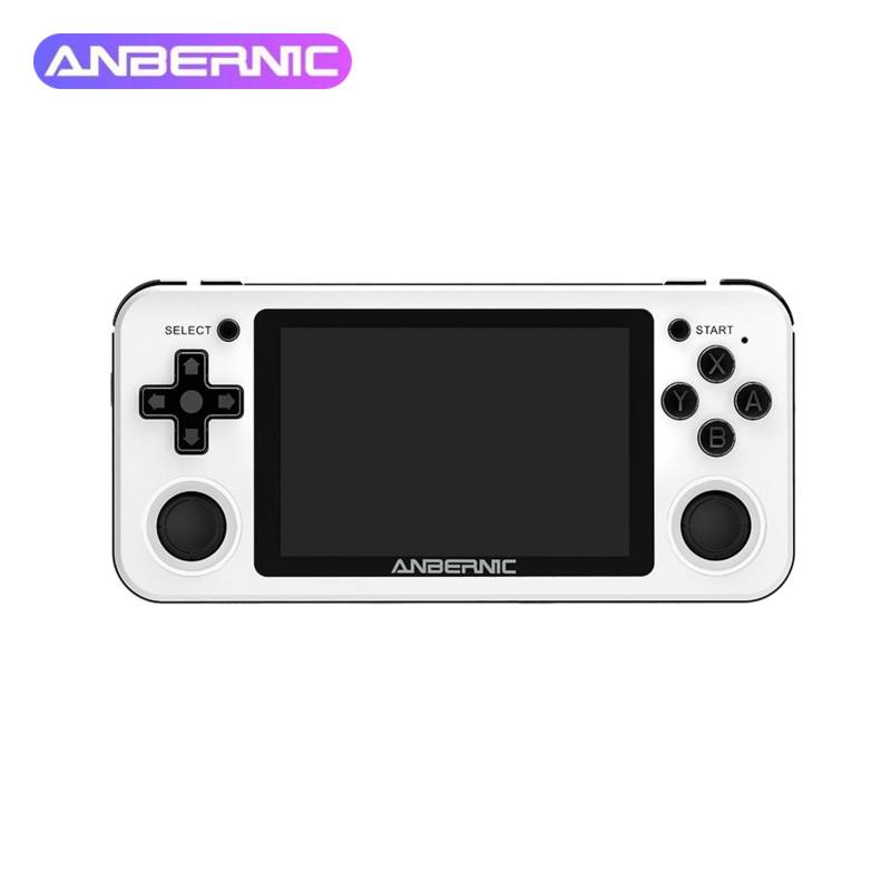 ANBERNIC Handheld-Spielekonsole, tragbare Spielekonsole mit 3,5-Zoll-IPS-Bildschirm, doppelter 3D-Wippe weiß von Joom DACH