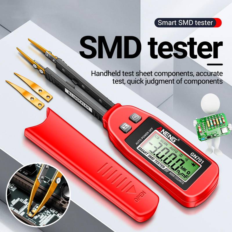 ANENG GN701 Smart SMD Tester 3000 Counts Multimeter Handheld Patch Test Widerstand Kapazität rot von Joom DACH