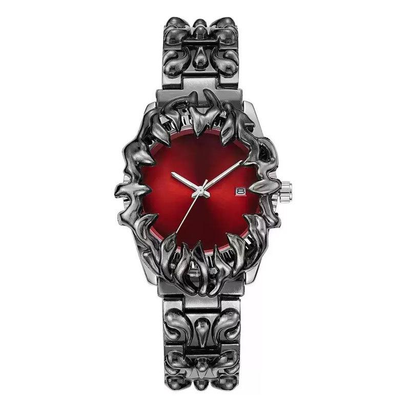 AOCASDIY Y2K Dämonenklaue Quarz Uhr Herren Mode Mittelalterlich Alt Einzigartig Kreativ Herrenuhren rot von Joom DACH