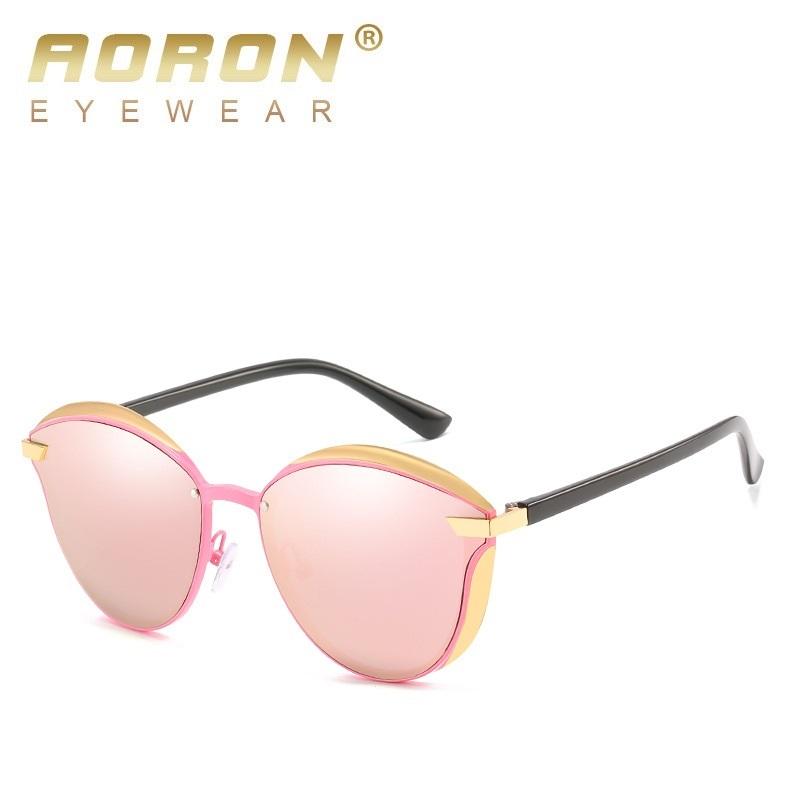 AORON Cat Eye Damen Polarisierte Sonnenbrille Modedesign Brille Vintage Outdoor Fahren Angeln Sonnenbrille schwarz/rosa von Joom DACH