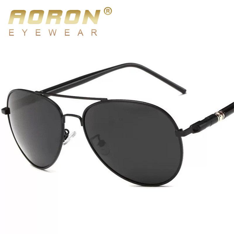 AORON Modische polarisierte Sonnenbrille für Herren, klassische Sonnenbrille, UV400-Beschichtung, Legierungsrahmen, Fahrbrille für Herren schwarz von Joom DACH