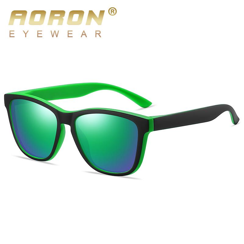 AORON PC Rahmen Männer Frauen Polarisierte Sonnenbrille Mode Design UV400 Blendschutz Fahren Angeln Radfahren Sport Brille schwarz/grün von Joom DACH