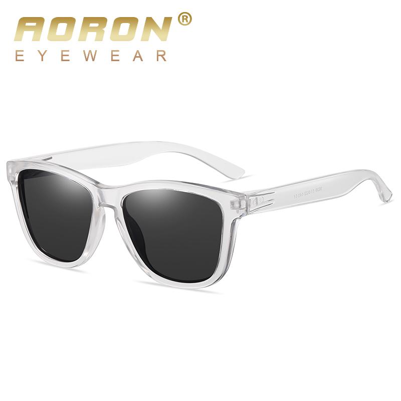 AORON PC Rahmen Männer Frauen Polarisierte Sonnenbrille Mode Design UV400 Blendschutz Fahren Angeln Radfahren Sport Brille reinfarbig/schwarz von Joom DACH