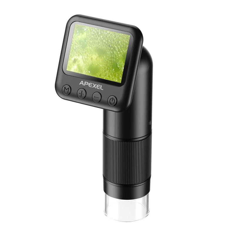 APEXEL APL-MS008 Hand-Digitalmikroskop, 12- bis 24-fache Vergrößerung, tragbares Mikroskop für Kinder 2.0 schwarz von Joom DACH