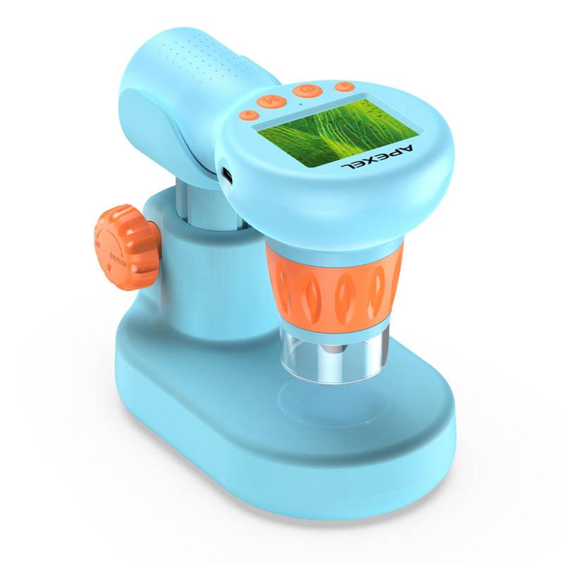 APEXEL APL-MS201 Kinder Handmikroskop mit Kamera 2MP Foto 720P Video 2,0 Zoll IPS blau von Joom DACH
