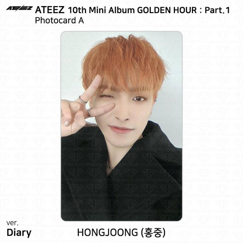 ATEEZ 10. Mini-Album Golden Hour Part.1 Fotobuch Ver Fotokarte Postkarte KPOP Hongjoong - D (A) von Joom DACH