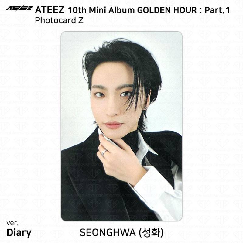 ATEEZ 10. Mini-Album Golden Hour Part.1 Fotobuch Ver Fotokarte Postkarte KPOP Seonghwa - D (Z) von Joom DACH