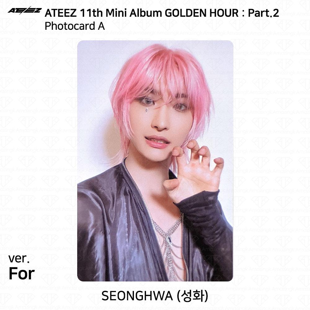 ATEEZ Das 11. Mini-Album Golden Hour Pt.2 zum Tagebuch für Ver-Fotokarte Postkarte Seonghwa - For (A) von Joom DACH
