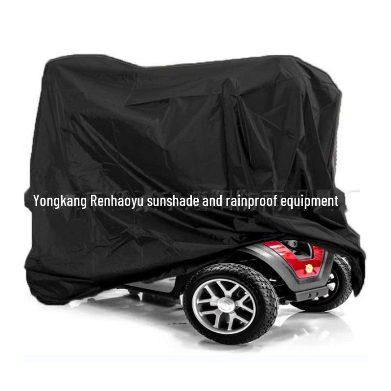 Abdeckung für Elektroroller für Senioren mit Golfballschutz, schwarzes 210D Oxford-Gewebe, grenzüberschreitender Sonderverkauf. S (Silver Coated 210D Oxford Cloth) schwarz von Joom DACH