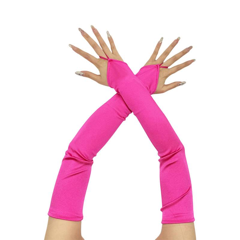 Abend Bankett Satin Handschuhe Prom Zubehör Lange Handschuhe für Oper Flapper Damen Thema Prom Kostüm heißes rosa Abend Bankett Satin Handschuhe Prom Zubehör Lange Handschuhe für Oper Flapper Damen Thema Prom Kostüm heißes rosa von Joom DACH