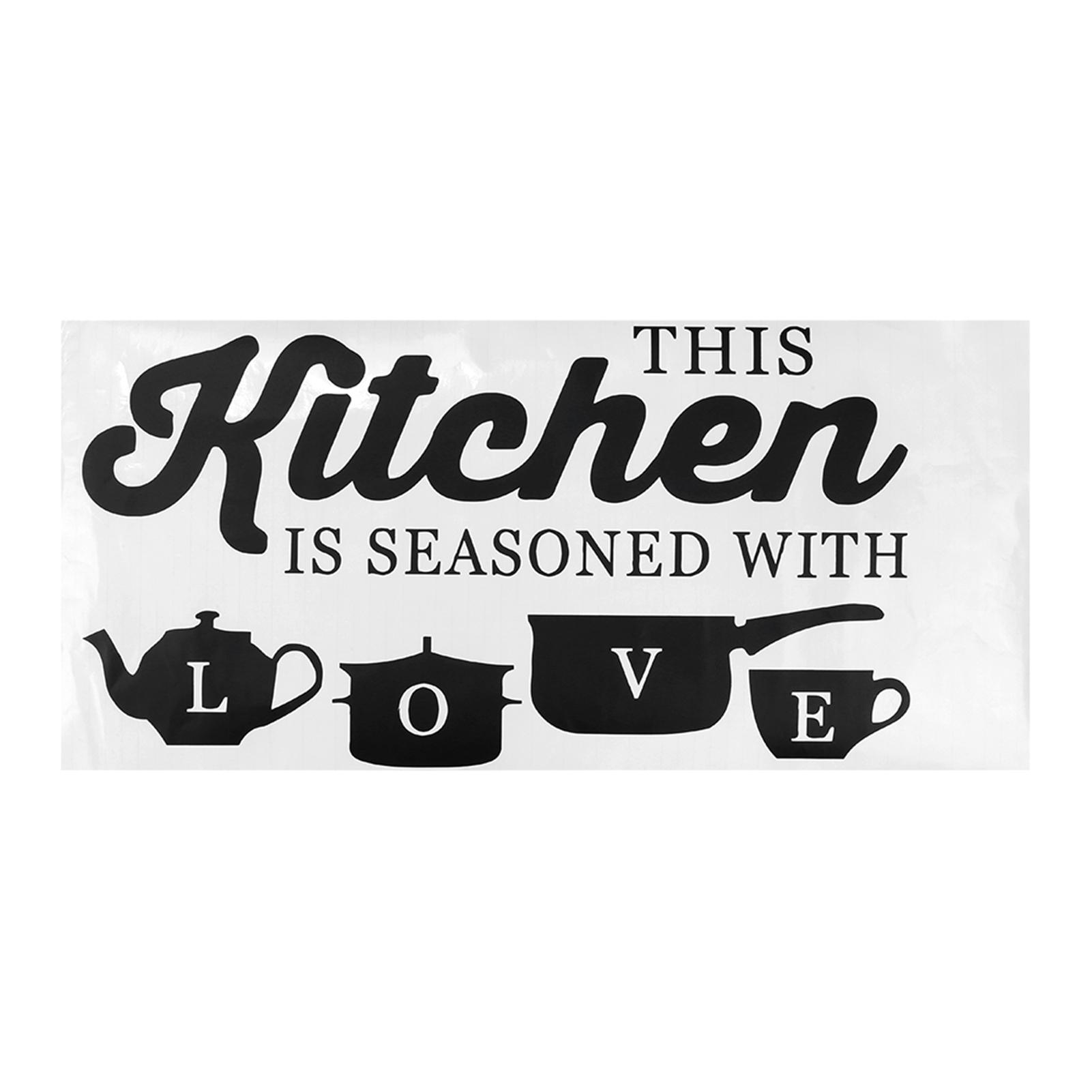 Abnehmbarer Klebe-Wandsticker Küche Wohnzimmer Wandaufkleber Heimdekoration von Joom DACH