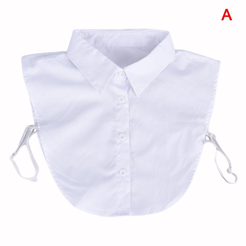 Abnehmbarer Revers-Fake-Kragen, klassische falsche Bluse, abnehmbares Damen-/Herren-Accessoire A weiß von Joom DACH
