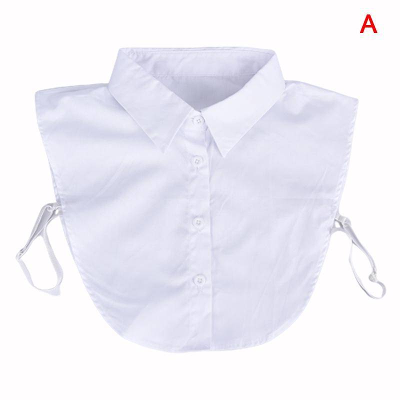 Abnehmbarer Revers-Fake-Kragen, klassische falsche Bluse, abnehmbares Damen-/Herren-Accessoire A weiß von Joom DACH
