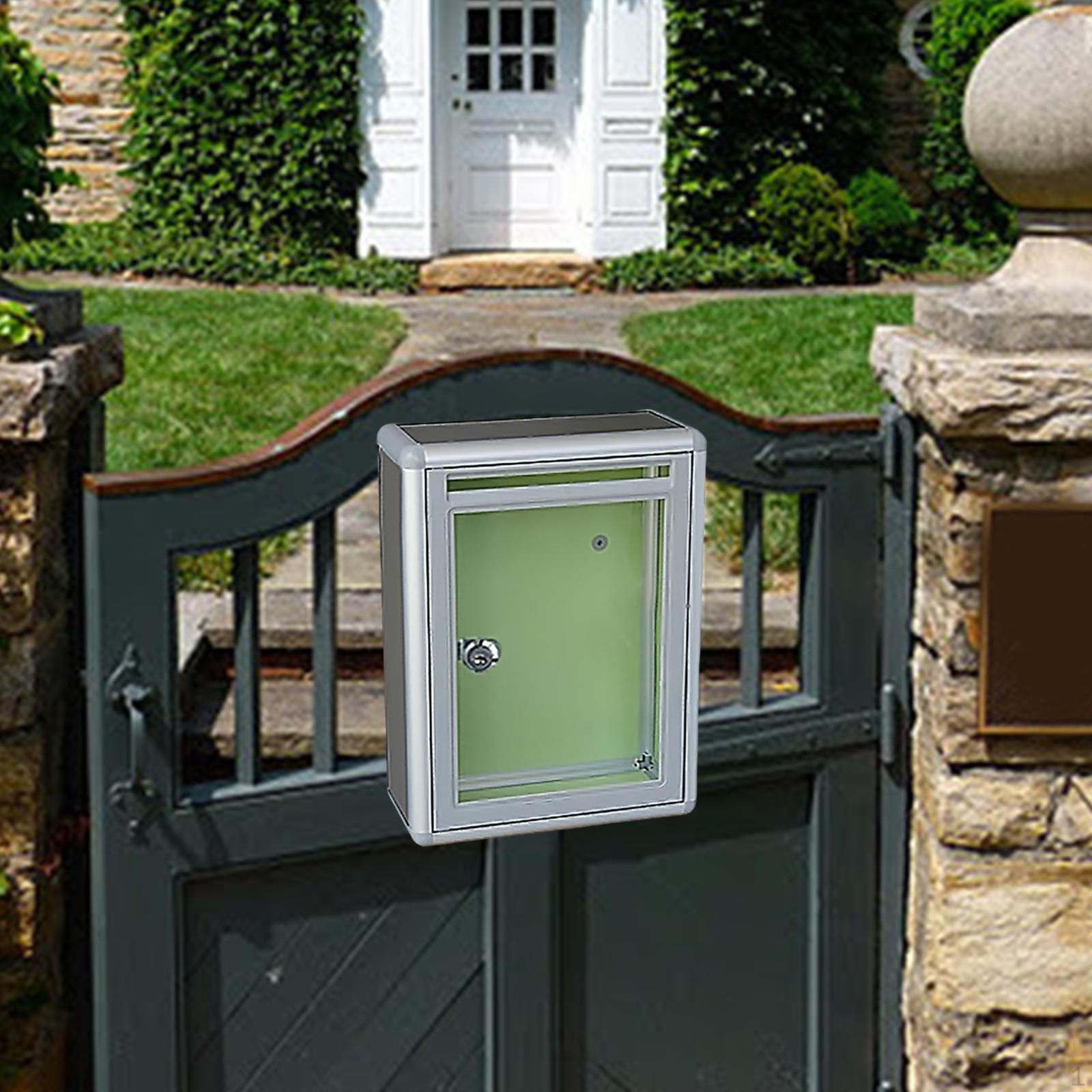 Abschließbarer Wandbriefkasten Briefkasten Multifunktionaler Briefkasten Brief Zeitschriften Mail für Front Access von Joom DACH