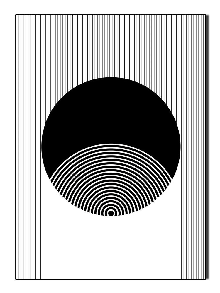 Abstrakte moderne Kunst geometrische Formen Poster Leinwand Malerei schwarz weiß Wand Kunst für Wohnzimmer Home Dekoration Wandbild 60x90cm No Frame von Joom DACH