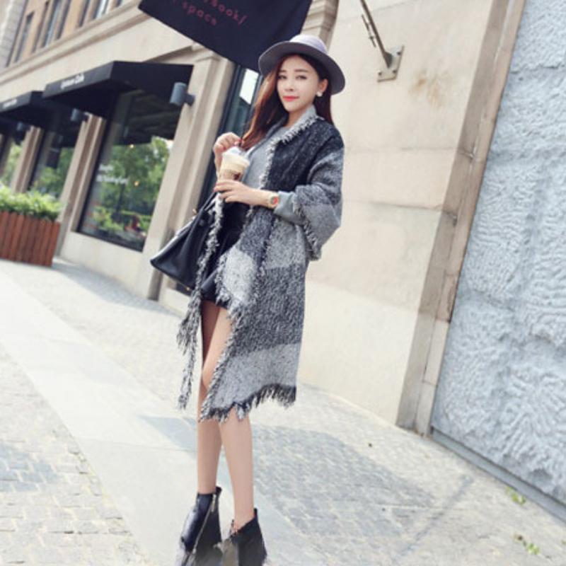 Accessoires Damen Winter Warme Schals Einfarbig Quaste Schal Schal grau von Joom DACH