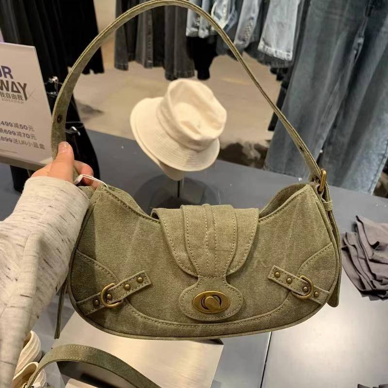 Achseltasche Damen Neue Vielseitige Messenger Canvas Tasche armee grüne Achseltasche Damen Neue Vielseitige Messenger Canvas Tasche armee grüne von Joom DACH