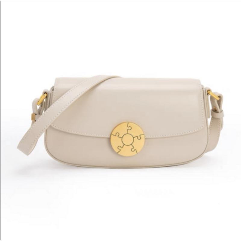 Achseltasche Nischendesign Französisch Retro Hochzeitstasche Hochwertiges Leder Ein-Schulter Umhängetasche für Frauen weiß von Joom DACH