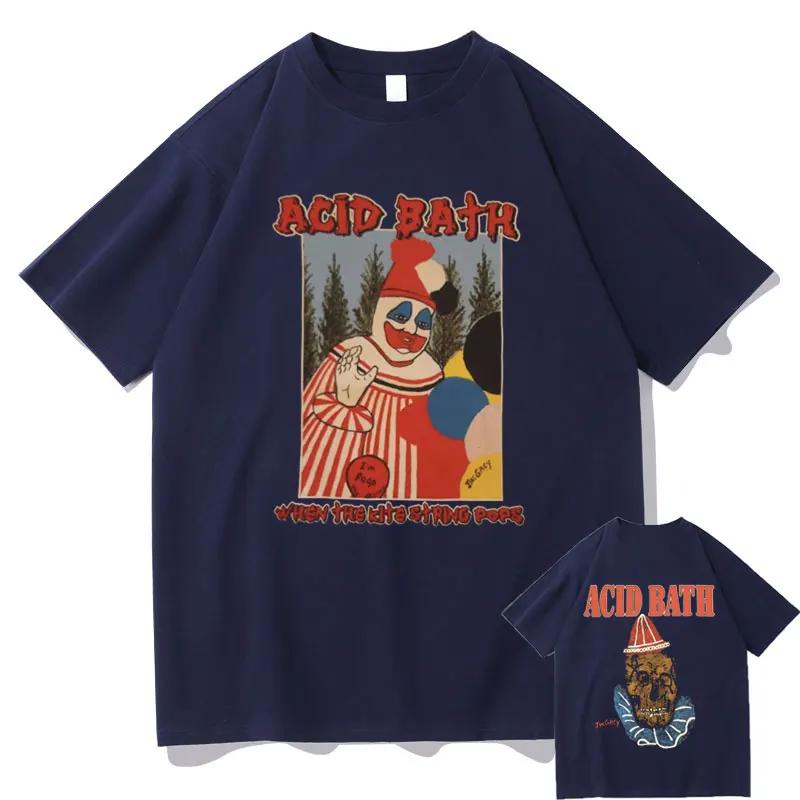 Acid Bath When The Kite String Pops Album Grafikdruck T-Shirt Herren Damen Vintage Gothic Rock T-Shirt Männlich Hip Hop Übergroße T-Shirts L himmelblaue von Joom DACH