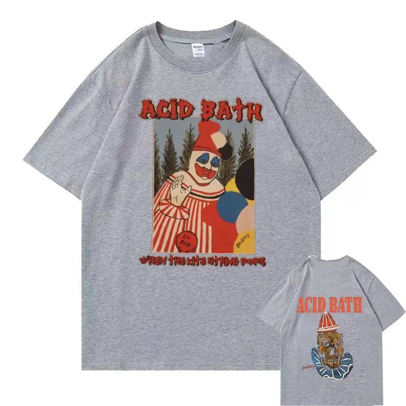 Acid Bath When The Kite String Pops Album Grafikdruck T-Shirt Herren Damen Vintage Gothic Rock T-Shirt Männlich Hip Hop Übergroße T-Shirts M graue von Joom DACH