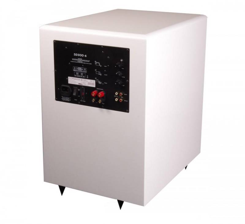 Acoustique Quality PONTOS W Aktiver Subwoofer für Heimkino- oder Stereoanlage / weißer Hochglanzlack, Acoustique Quality weiß von Joom DACH