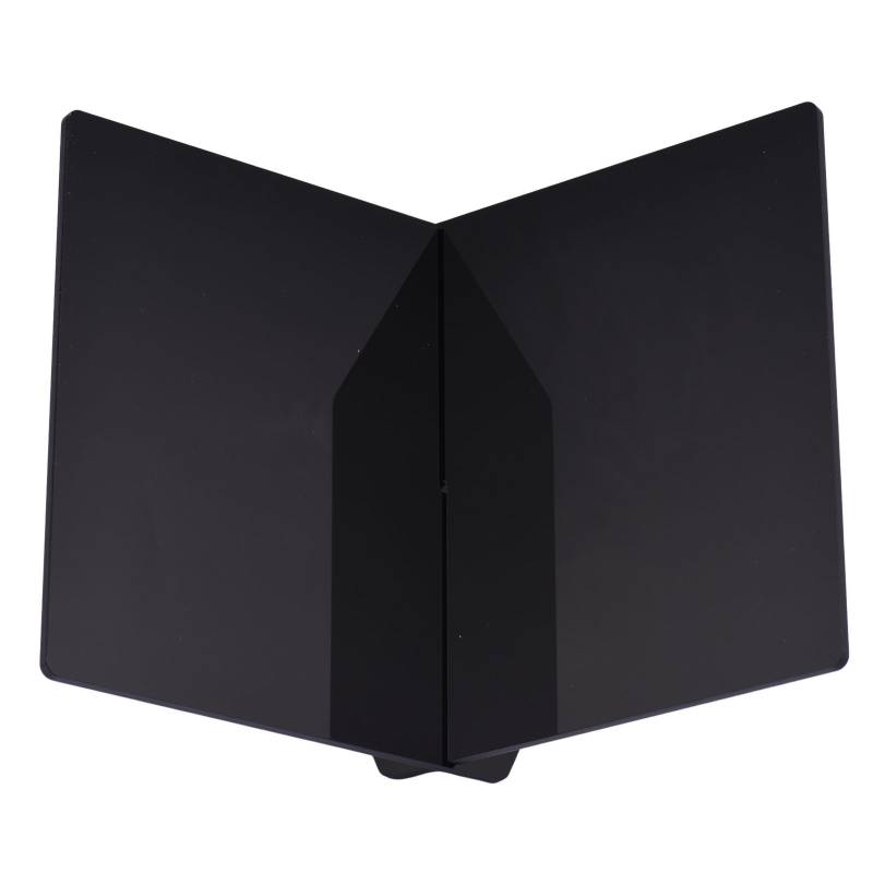 Acryl-Bücherständer mit Regal in X-Form für Kochbücher, Rezeptmenüs, Zeitschriften, Bilderbücher schwarz von Joom DACH