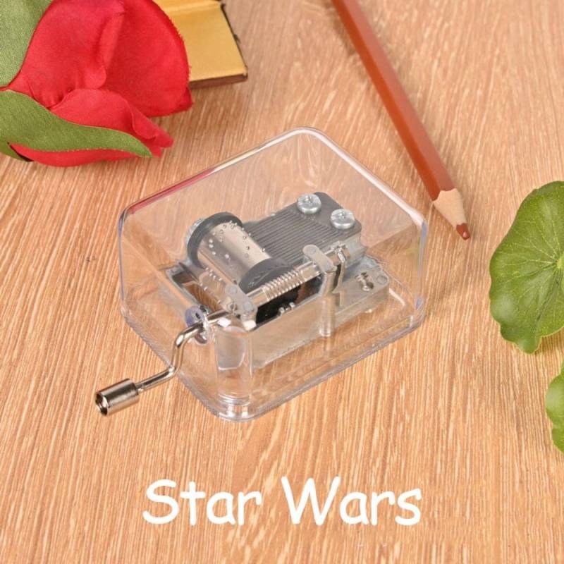 Acryl Handbetriebene Spieluhr Transparentes Acryl Kreatives Handwerk Ornamente Kinder Star Wars von Joom DACH