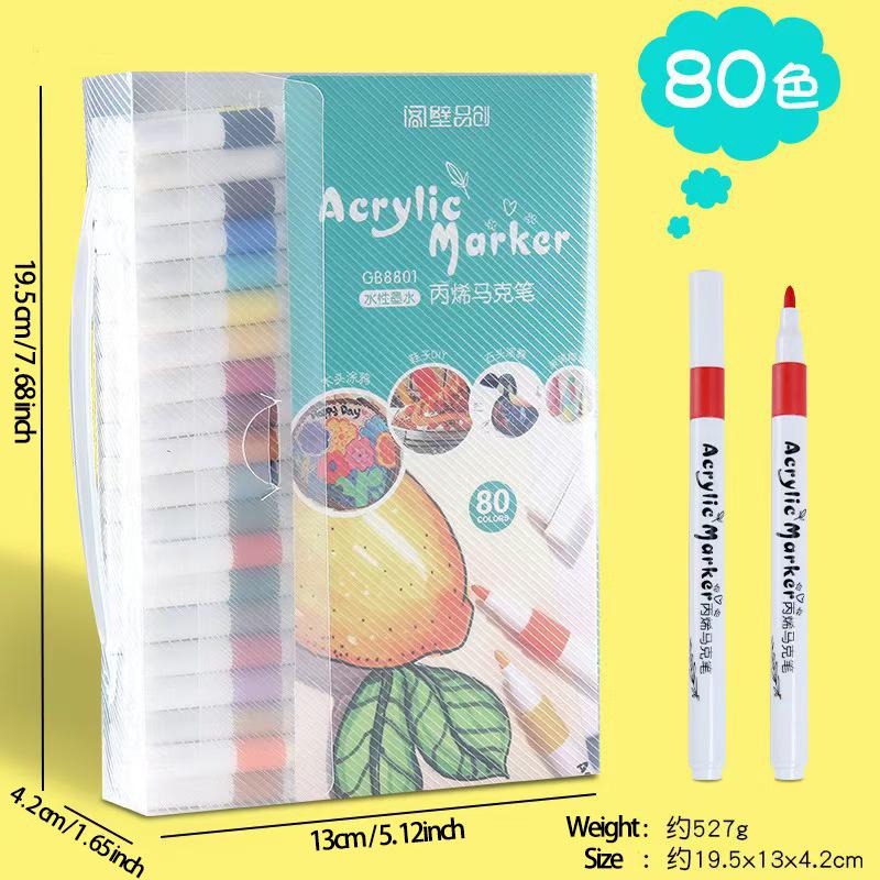 Acryl-Malstifte in 12–80 Farben für Leinwand, Stein, Glas, Keramik und Bastelarbeiten. von Joom DACH