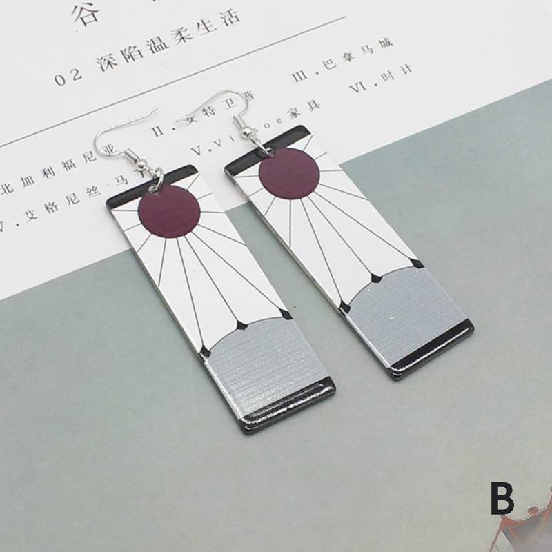 Acryl Tanjiro Ohrringe Dämon Slayer Ohrringe Anime Cosplay Requisiten Mädchen Schmuck von Joom DACH