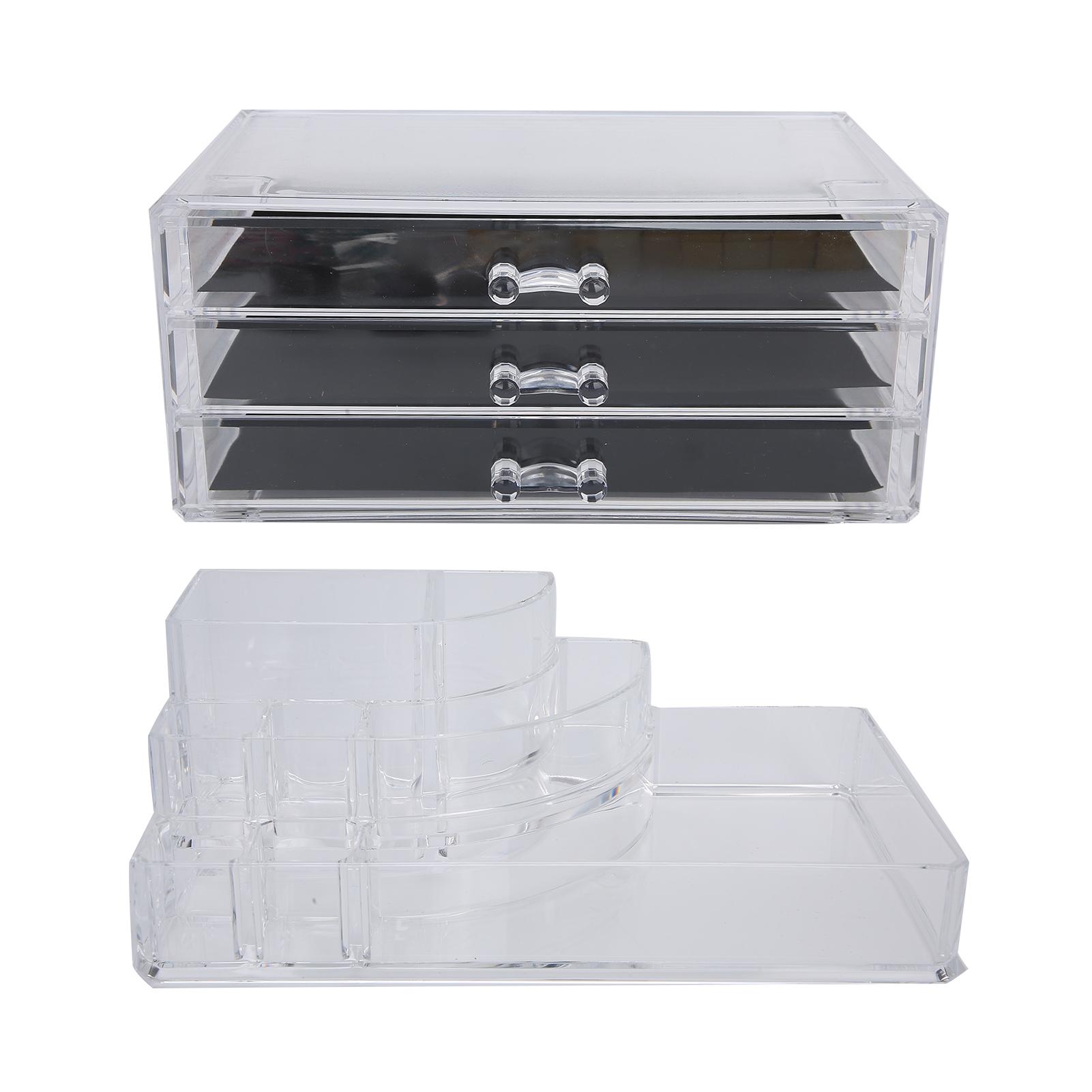 Acryl Transparent Desktop Kosmetik-Display Aufbewahrungsbox Make-up Organizer mit Schublade von Joom DACH
