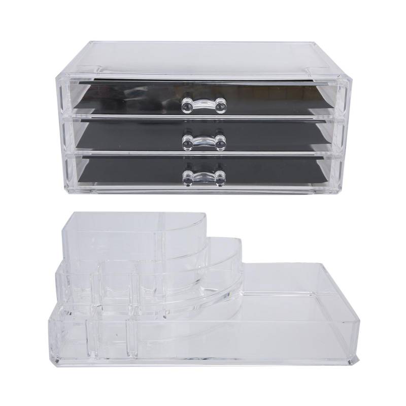 Acryl Transparent Desktop Kosmetik-Display Aufbewahrungsbox Make-up Organizer mit Schublade von Joom DACH