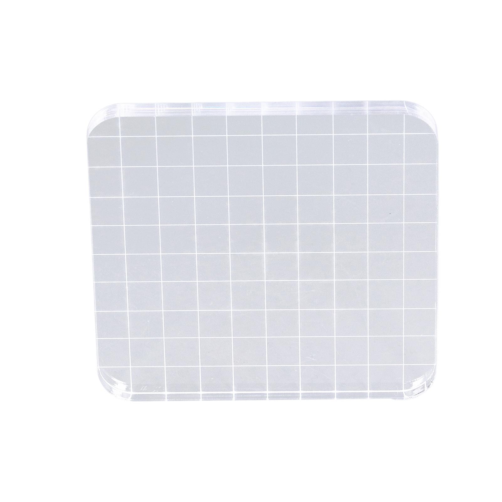 Acrylblock 10x10cm Sichere Runde Ecke Transparent Wiederverwendbar Hochbelastbar Klare Stempel für von Joom DACH