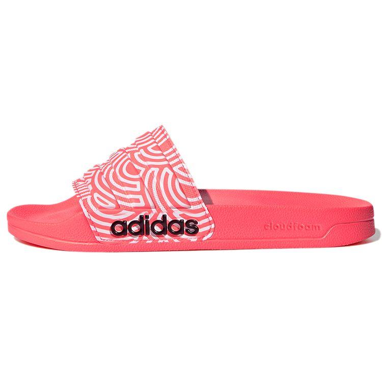 Adidas Adilette Dusche Bequeme Strapazierfähige Gummi-Sohle Pantoletten Damen Sandalen Rosa Weiß FX1199 38 von Joom DACH